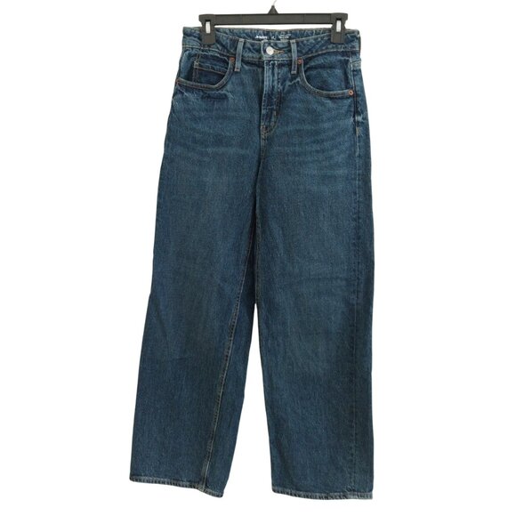 Old Navy Extra High Waisted Sky Hi Wide Leg Jeans Size 2P Excellent Condition - Picture 4 of 12